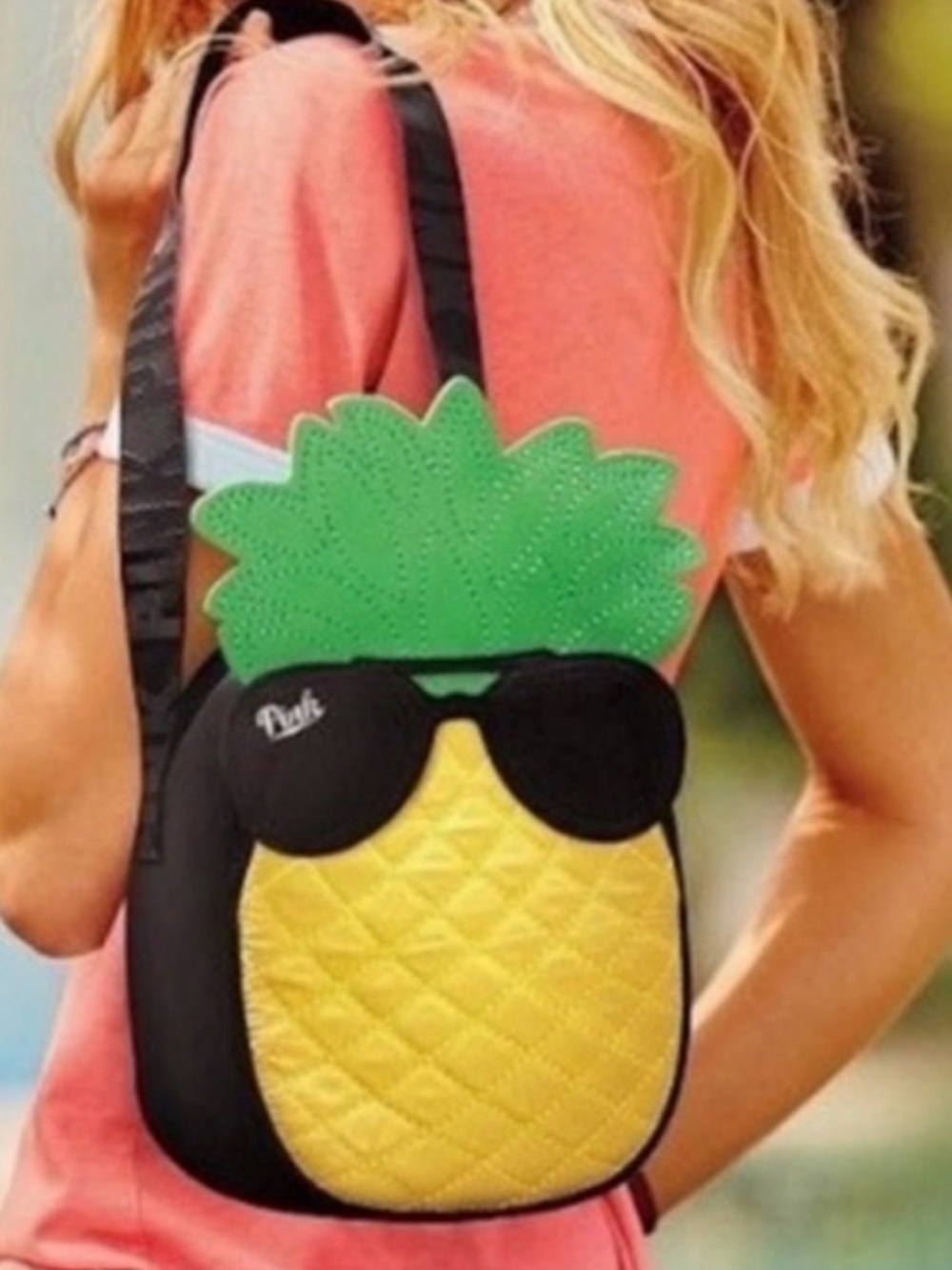 PINK Victoria’s Secret Pineapple Insulated Cooler Lunch Bag Novelty